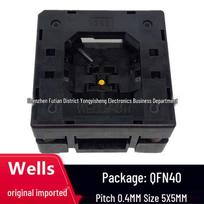 QFN40 Test Socket 790-62040-101T - Programming & Burn-in Socket by WELLS-CTI black