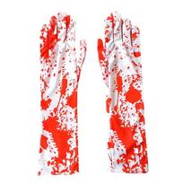 Horrific Bloody Stockings Gloves Blood Splattered Thigh High Stockings Halloween Costume Cosplay Accessory for Women Men white