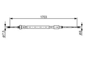 BOSCH 1 987 482 315 Trosas, stovėjimo stabdys
