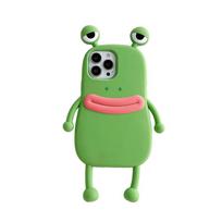 Juokingas minkštas silikoninis 3D varlės telefono dėklas, skirtas iPhone 14 13 11 12 15 16 17 Pro Max XS XR 8 Plus, animacinis mielas smūgiams atsparus apsauginis dangtelis iPhone 8 Plus