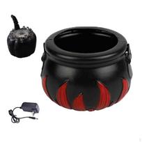 Mist Maker Fog 2 LED Air Humidifier, Witch Pot Decorative Machine Water Fountain for Christmas, black