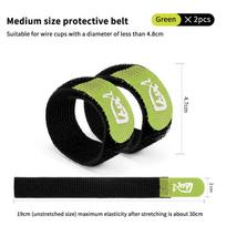 2PCS Velcro Reel Spool Belt Adjustable Fishing Line Holder Spinning Reel Protective Line Fixer Suitable For Most Spool black