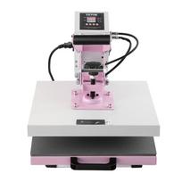 VEVOR Heat Press Machine 38x38 cm Slide Out Heat Transfer Machine T-Shirts Pink rožinė