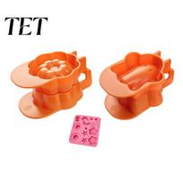 Silicone Fondant Molds for Halloween Cake Pop Mold Kit, Pumpkin Ghost And Easy DIY Spooky Treat Maker Set, 3D Baking Tool Holiday Party Accessories A beige