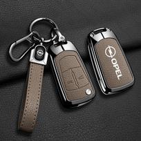 Metalinis odinis automobilio rakto dėklas FGJD5 Dangtelio korpusas Opel OPC Vauxhall Astra Corsa Insignia Mokka Encore Vectra Zafira Meriva priedams black
