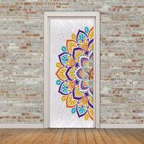 Buddha Selfadhesive Pvc Door Sticker Yoga Room Meditation Mural Wallpaper Waterproof Living Room Bedroom Stickers Home Decor Matches the image,77x200cm