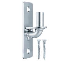 Galvanized Steel Gate Hinge Post with Cylindrical Swing Pin and Mounting Screws for Wall or Fence Support Installation