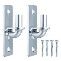 Galvanized Steel Gate Hinge Post with Cylindrical Swing Pin and Mounting Screws for Wall or Fence Support Installation