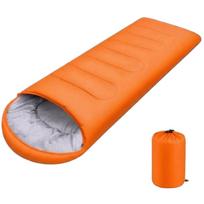 Šiltas medvilninis miegmaišis lauko sąlygoms, vokas, sustiprintas miegmaišis One Size orange