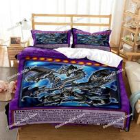 Anime Yu-Gi-Oh Game Card Bedding Set Boys Girls Twin Queen Size Duvet Cover Pillowcase Bed Kids Adult Fashion Home Textileextile EU Single 135*200cm/53x79in 3pcs