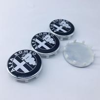 4 vnt. 60 MM 10 kontaktų GTAM Automobilio emblemos Ratų centrinės dalies dangteliai Stebulės dangtelio lipdukai Alfa Romeo Giulia Giulietta Mito Stelvio GT Automobilio patobulinimui 4pcs 60mm 10pin juoda balta spalva