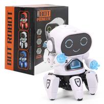 Šokiantis robotas žaislas elektrinis animacinis filmas Šešių nagų robotas šokantis muzika Lengva vaikams berniukui mergaitei žaislas dovana 1pc balta