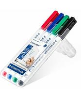 Žymeklių baltai lentai rinkinys STAEDTLER Lumocolor slim 301, 4 spalvos