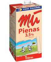 Pienas MŪ, 3.5% riebumo, 1 l