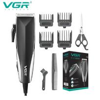 New VGR V-033 Professional Corded Electric Hair Trimmer Hair Cutting Machine for Men Hair Clipper Shape Carving Stainless Steel Home Razor Shaver juoda