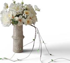 Botane Dirbtinių gėlių puokštė Quiet White