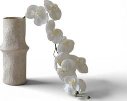Botane Dirbtinė gėlė Botane orchidėja 155 cm, balta, didžiažiedė