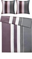 Joop Bedroom Patalynės komplektas Cornflower Stripes 200 x 220 cm deep wine iš satino medvilnės su 2 pagalvių užvalkalais 80 x 80 cm