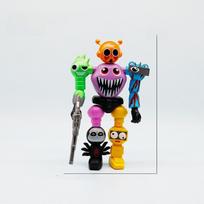 Sprunki PVC roboto figūrėlė kolekcionieriams, vitrinai ir žaidimų kambario dekoravimui Style C black