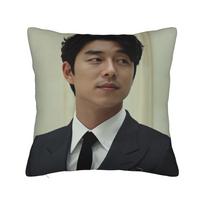 Gong Yoo Pillow Case Print Pillow Cover Morden Pillowcases For Sofa Home Decoration Peach skin 18*18(CM)-1Pcs