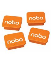 Magnetai NOBO, 18x22mm, oranžiniai, 4 vnt.
