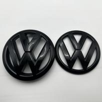 2026 Hot Emblems For VW Volkswagen Jetta MK5 Golf Gloss Black Replacement 135mm Front Grill Emblem Or 110mm Rear Trunk Lid Car B