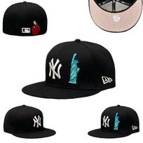 MLB beisbolo kepuraitė vyrams moterims siuvinėta lauko skrybėlė nuo saulės viskas kasdienė mada 7 3/4 61.5cm black