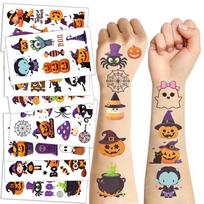 10 Lapelių Helovino Moliūgų Tatuiruotės Lipdukas Laikina Netikra Tatuiruotė Ant Rankų Kūno Vandeniui Atsparūs Tatuiruotės Dovanai Vaikų Žaislai beige