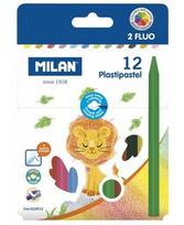 Plastikinės spalvotos kreidelės MILAN, 12 spalvų