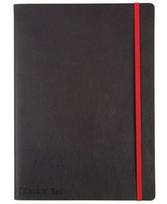 Užrašų knygelė OXFORD Black n´Red su gumele ir skirtuku, minkštu viršeliu, A5, 72 lapų, linija, juoda