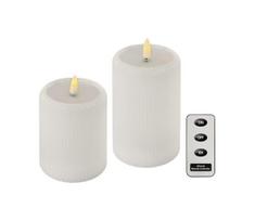 RINKINYS: 2x LED žvakės (maitinamos 4xAA) + nuotolinis valdymas