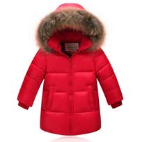 Žieminė pūkinė striukė berniukams Paltai Mergaičių drabužiai Vaikų drabužiai Storesnis viršutinis drabužis Parka Vaikams 80-160cm 120 raudona