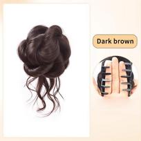 Sintetinis kuodas Chignon Netvarkingas kuodas Žnyplės įsegamos plaukų priemonės Pūkuotos garbanotos uodegos priauginimai Plaukų priauginimai moterims black