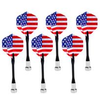 6pcs 9.8cm Bullseye Target Game Flights Darts Strong Magnetic Safe Tips 6#1 red