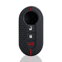 Silikoninis raktų dėklas nuotolinio valdymo pultelis Automobilio rakto dangtelis Peugeot Boxer Citroen džemperiui Fiat 500 Panda Ducato 500L Punto Lancia Musa black