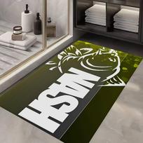 Nash Fishing Logotipas Koridoriaus Kilimas Skalbiamas Neslystantis Svetainės Sofos Kėdžių Plotas Kilimėlis Virtuvės Durų Kilimas Plotas Kilimas 40cm x 60cm white