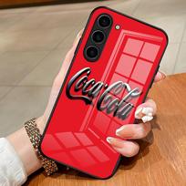 Cool C-Coca-C-Cola Phone Case For Samsung S26 S25 Edge Ultra S23 S22 S21 S20 Ultra Plus S24 Fe A54 A53 A25 Glass Cover Samsung S21 black