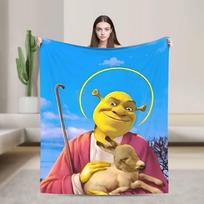 Shreks Donkey Cartoon Movie Blanket Fleece Spring/Autumn Multifunction Lightweight Throw Blanket for Bed Car Rug Piece Size: 75*100cm, Weight: 230 GSM yellow