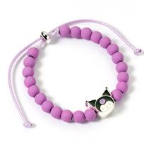 Hello Kitty Purple Beaded Bracelet with Kuromi Charm pink