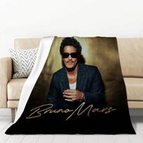 Bruno Mars Inspired Fluffy Microfiber Throw Blanket for Sofa Nap  Custom Catnap Summer Bedding Knee Cobija 100cmx150cm brown