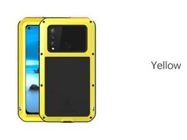 LOVE MEI Metalinis šarvuotas dėklas Huawei P20 P30 P40 P50 Pro Lite Mate 30 40 Atsparus smūgiams, nešvarumams, vandeniui Apsauginis dangtelis For Huawei P30 Lite geltona