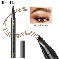 Hellokiss Waterproof Micro-Fine 4-Prong Eyebrow Pencil - 3D Sculpting Bestseller 1ml beige