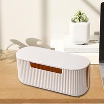 Cable Management Box Cord Organizer Case for Cover TV Wires smėlis