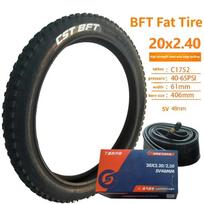 20X2.4  61-406 tire CST BFT 20X2.40Suitable for children's bicycles and mountain off-road vehicles  Bicycle Anti-Slip Fat Tire 20x2.40 a set black