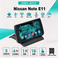 2Din Android Car-Play Automobilio radijas, Nissan Note E11 2005-2012, Multimedijos grotuvas, Galvos blokas, Stereo, GPS navigacija, BT, WIFI, 2+32GB 1+16GB juoda