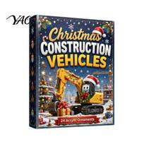 Stocking Stuffer for Kids Transportation Vehicles Advent Calendar 2026 Kids, 24 Day Christmas Countdown Set Birthday Present Children with C black