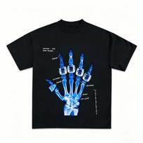 Kobe Bryant Broken But Not Defeated X-Ray Vintage Basketball Graphic T-Shirt 110 blue