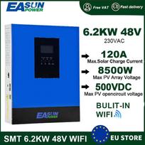 EASUN POWER 6.5KP 48V 220V MPPT Off Grid Saulės Inverteris 9000W 120A 500V Aukštas PV Įkroviklis Lygiagretus su WIFI BMS ES Sandėlis BE MOKESČIŲ