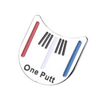 One Putt Golf Putting Alignment Tool Ball Marker with Hat Clip gray
