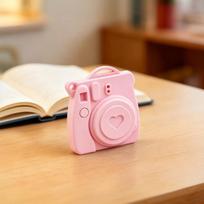 Instant Camera Keychain Mini Photo Frame Keyring Camera Shape Pendant Bag Charm Diy Photo Display Holder rožinė